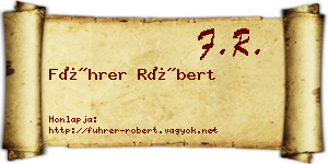 Führer Róbert névjegykártya